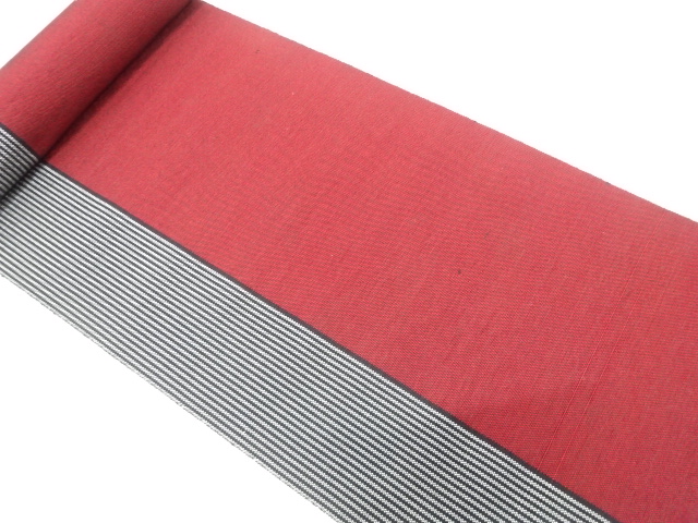 JAPANESE KIMONO / ANTIQUE BOLT FOR HASSUN OBI / WOVEN STRIPE